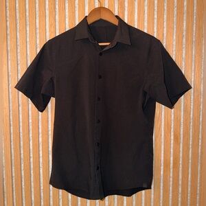 Classic Men's Black Button Down LuLuLemon Shirt